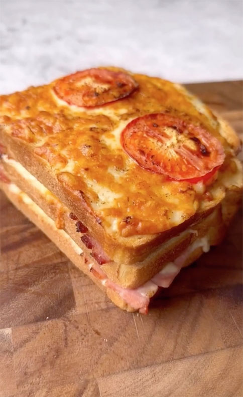 Air fried cheese & ham toastie toasted sandwich croque. Step by step instructions to make the perfect one