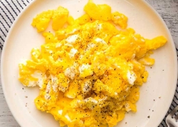 scrambled eggs made in an air fryer